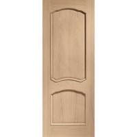 Internal Oak Louis Fire Door with Raised Mouldings - 1981 x 838 x 44 mm, Unfinished