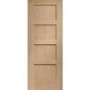 Internal Oak 4-Panel Shaker Door - Unfinished - 1981 x 610 x 35mm - XL Joinery