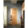 Internal Oak 4-Panel Shaker FD30 Fire Door - Unfinished - 2040 x 726 x 44mm - XL Joinery