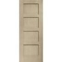 Internal Oak Shaker 4 Panel Door - Unfinished, 2040 x 726 x 40 mm