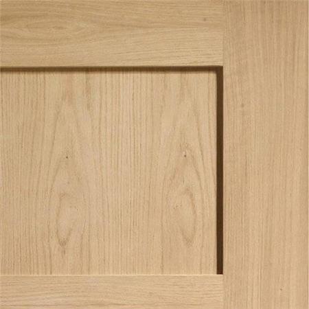 Internal Oak Shaker 4 Panel Fire Door - 2040 x 826 x 44 mm, Unfinished