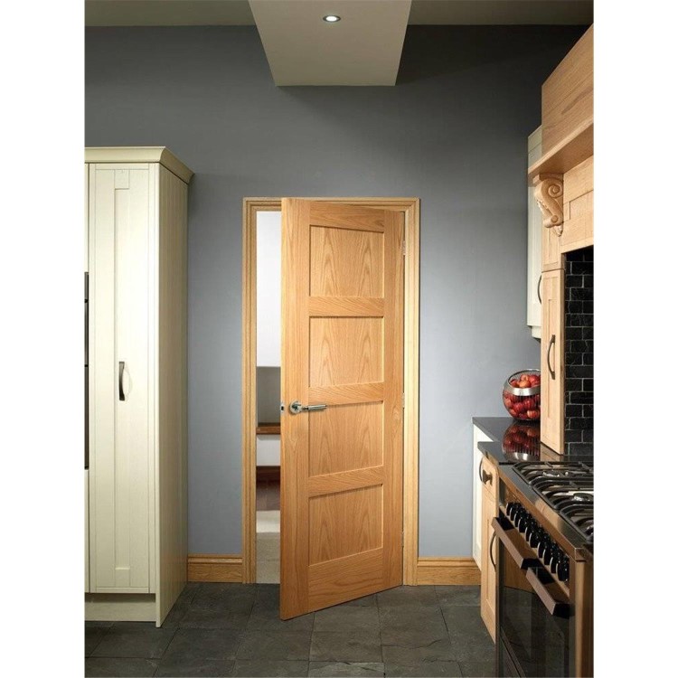 Internal Oak 4-Panel Shaker FD30 Fire Door - Unfinished - 2040 x 926 x 44mm - XL Joinery