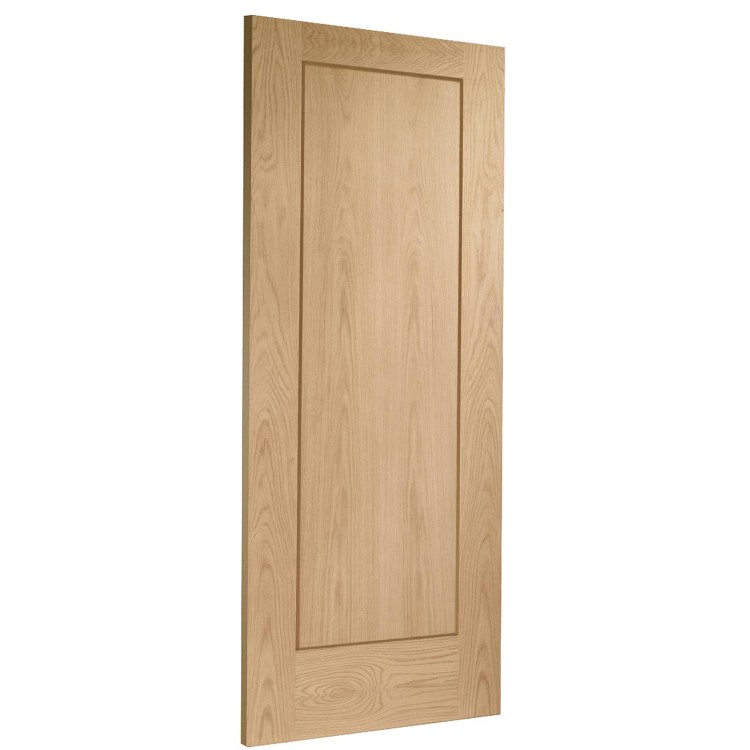 Internal Oak One-Panel FD30 Fire Door - Unfinished - 2040 x 626 x 44mm - Pattern 10 - XL Joinery