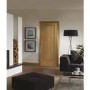 Internal Oak One-Panel FD30 Fire Door - Unfinished - 2040 x 626 x 44mm - Pattern 10 - XL Joinery