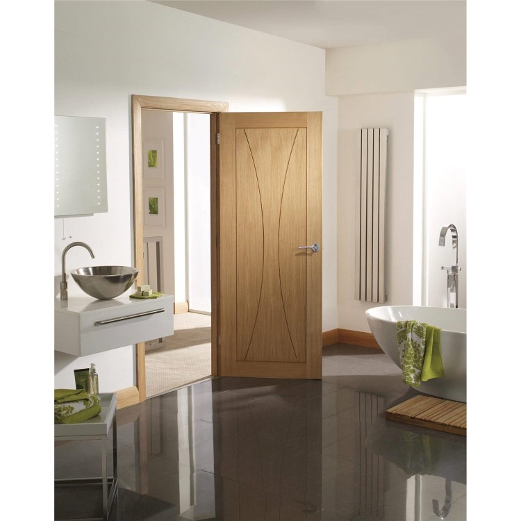 Internal Oak FD30 Fire Door - Unfinished - 1981 x 686 x 44mm - Verona - XL Joinery