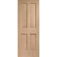 Internal Oak Victorian 4-Panel Door - Unfinished - 1981 x 457 x 35mm - Victoria - XL Joinery