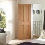 Internal Oak Victorian 4-Panel FD30 Fire Door - Unfinished - 1981 x 610 x 44mm - Victoria - XL Joinery