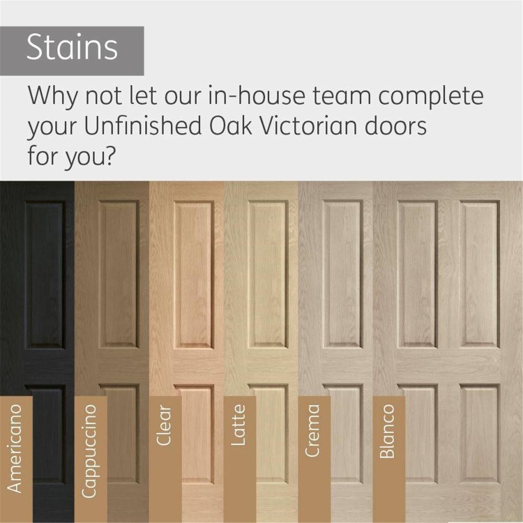 Internal Oak Victorian 4-Panel FD30 Fire Door - Unfinished - 1981 x 610 x 44mm - Victoria - XL Joinery