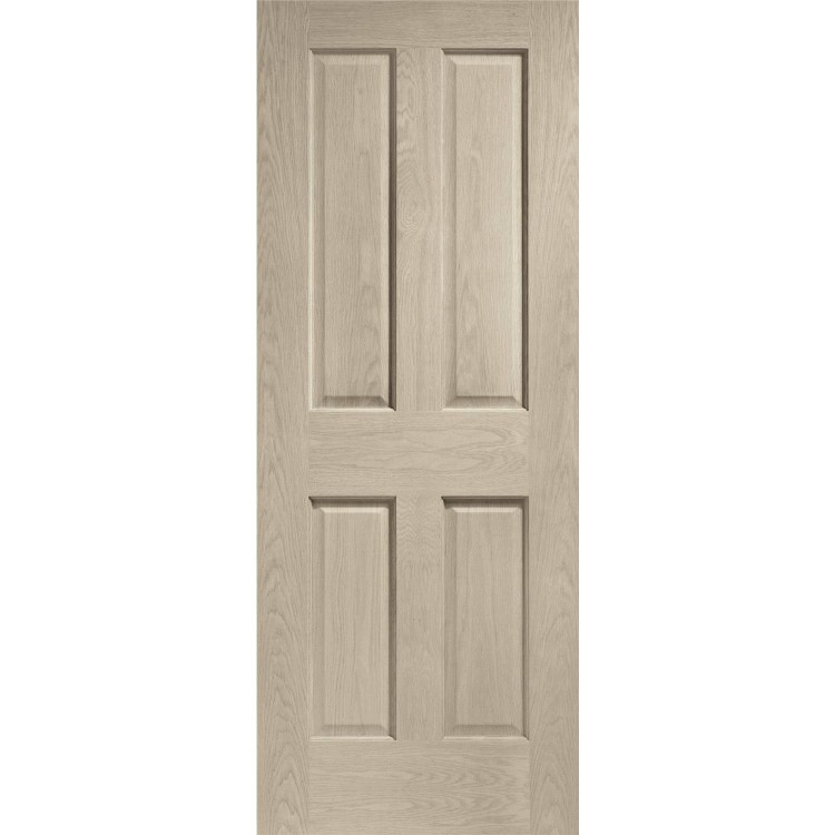Internal Oak Victorian 4 Panel Fire Door - Unfinished, 1981 x 762 x 44 mm