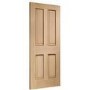 Internal Oak Victorian 4 Panel Fire Door with Raised Mouldings - 1981 x 762 x 44 mm, Unfinished