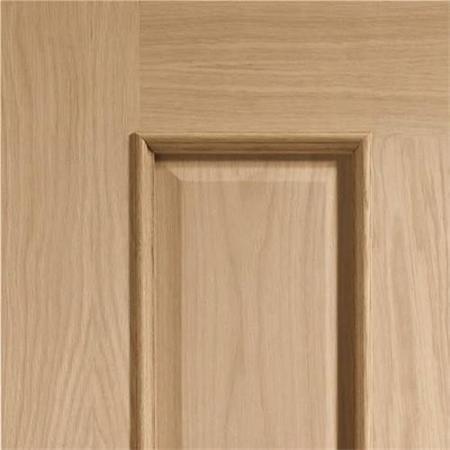 Internal Oak Victorian 4 Panel Fire Door with Raised Mouldings - 1981 x 762 x 44 mm, Unfinished