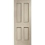 Internal Oak Victorian 4 Panel Fire Door with Raised Mouldings - 1981 x 762 x 44 mm, Unfinished