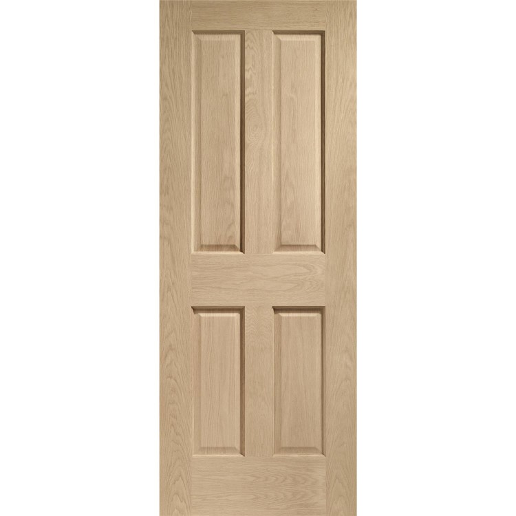 Internal Oak Victorian 4 Panel Door - Unfinished, 1981 x 762 x 35 mm
