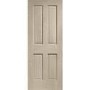 Internal Oak Victorian 4 Panel Fire Door - Unfinished, 2032 x 813 x 44 mm