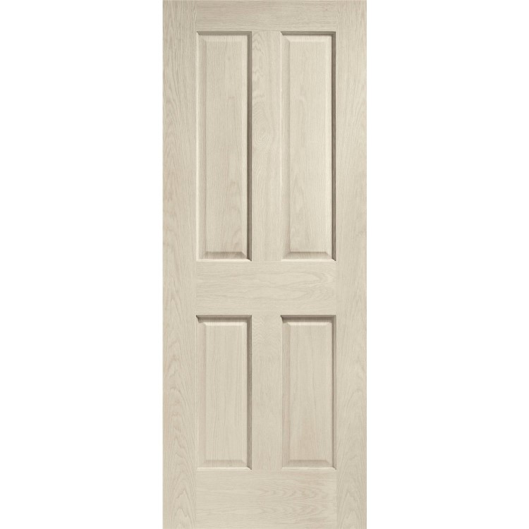 Internal Oak Victorian 4 Panel Fire Door - Unfinished, 2032 x 813 x 44 mm