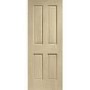 Internal Oak Victorian 4 Panel Door - Unfinished, 2040 x 626 x 40 mm