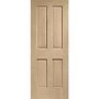 Internal Oak Victorian 4 Panel Door - Unfinished, 2040 x 826 x 40 mm