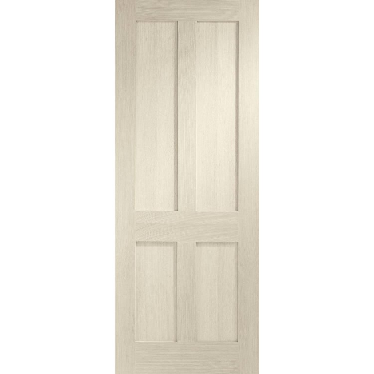 Internal Oak Victorian 4-Panel Shaker FD30 Fire Door - Unfinished - 1981 x 762 x 44mm - Victoria - XL Joinery