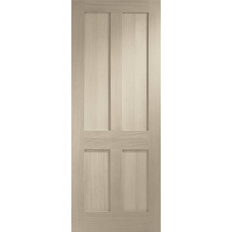 Internal Oak Victorian Shaker 4-Panel FD30 Fire Door - Pre-Finished - 1981 x 762 x 44mm - Victoria - XL Joinery