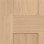 Victorian Shaker 4 Panel Internal Oak Fire Door - 1981 x 838 x 44 mm, Unfinished