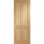 Internal Oak Victorian 4-Panel Shaker Door - Unfinished - 2040 x 926 x 40mm - Victoria - XL Joinery
