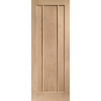Internal Oak 3-Panel FD30 Fire Door - Unfinished - 1981 x 686 x 44mm - Worcester - XL Joinery