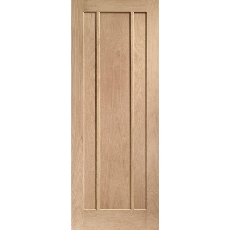 Internal Oak 3-Panel Door - Unfinished - 1981 x 762 x 35mm - Worcester - XL Joinery