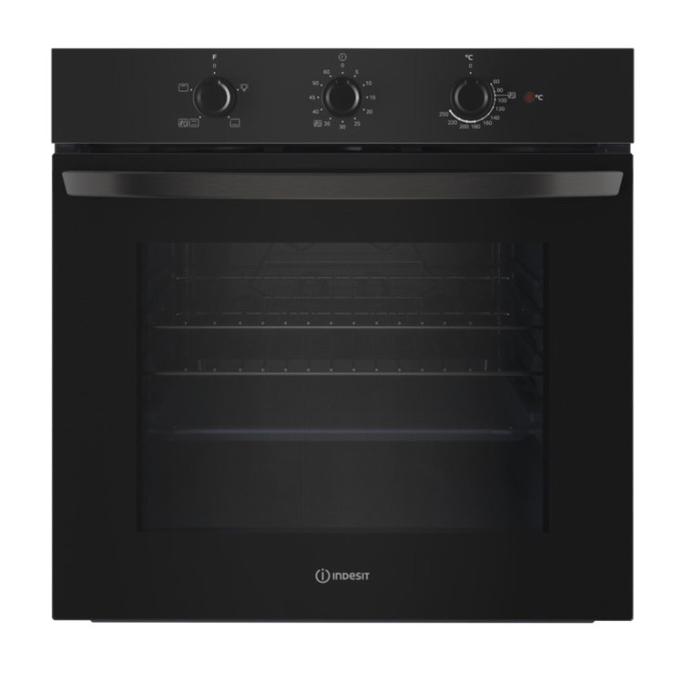 Indesit IO232HBUK Electric Conventional Single Oven - Black