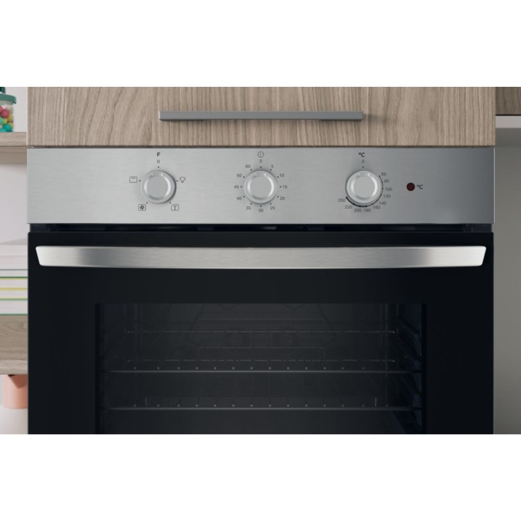 Refurbished Indesit Click&Clean Electric Single Oven - Stainless Steel