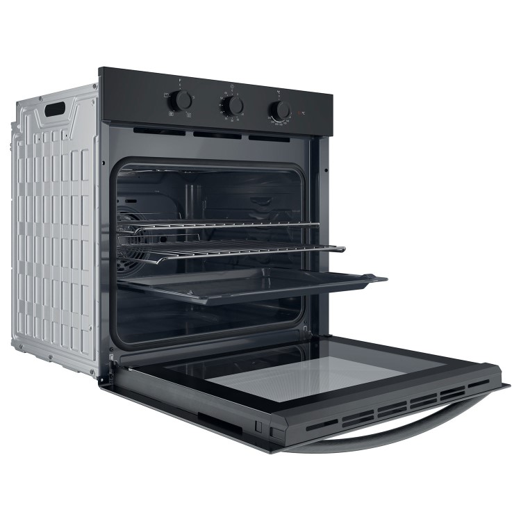 Refurbished Indesit Click&Clean Electric Single Fan Oven - Black
