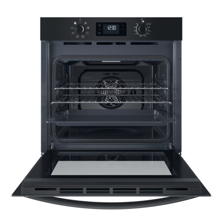 Refurbished Indesit Turn&Go IO 253 B UK Electric Single Fan Oven - Black