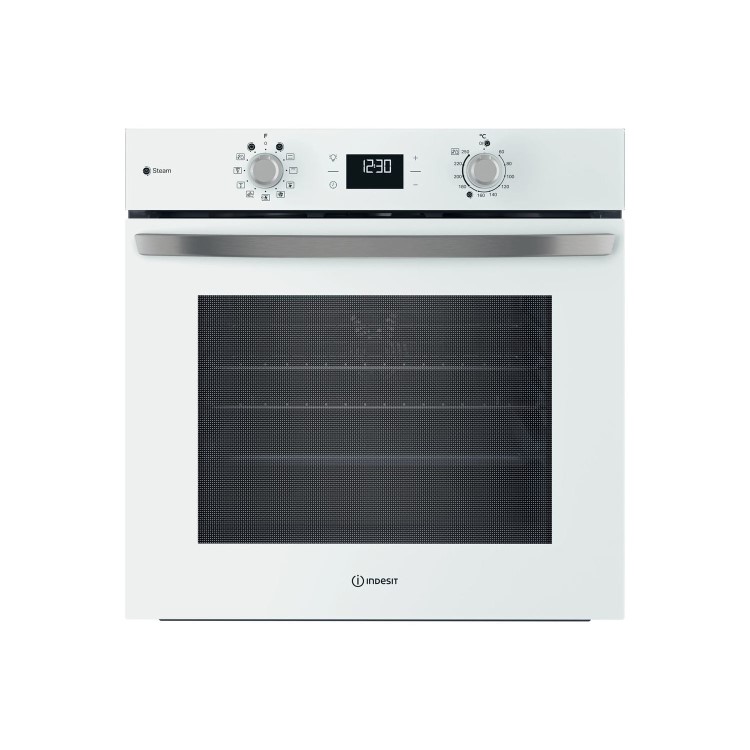Indesit IO258HSWUK Turn&Go Steam Electric Single Oven - White