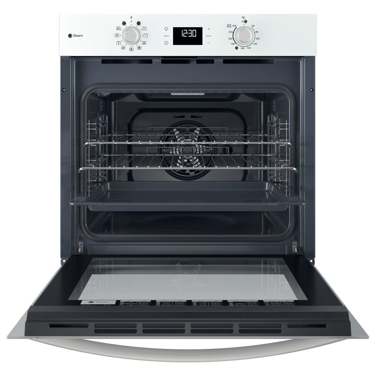 Indesit IO258HSWUK Turn&Go Steam Electric Single Oven - White  