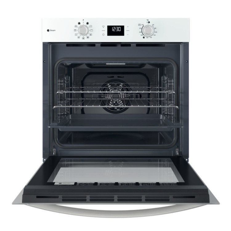 Indesit IO258HSWUK Turn&Go Steam Electric Single Oven - White