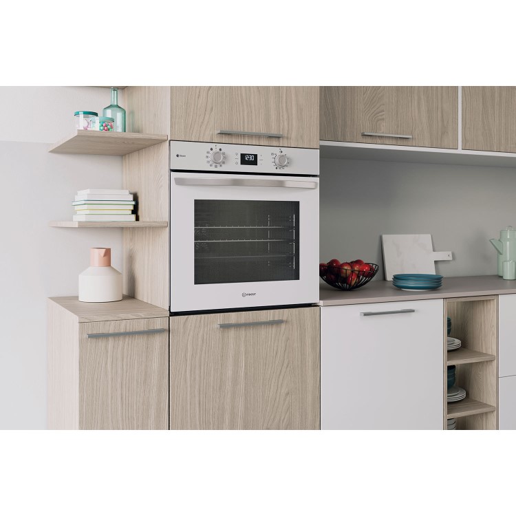 Indesit IO258HSWUK Turn&Go Steam Electric Single Oven - White  