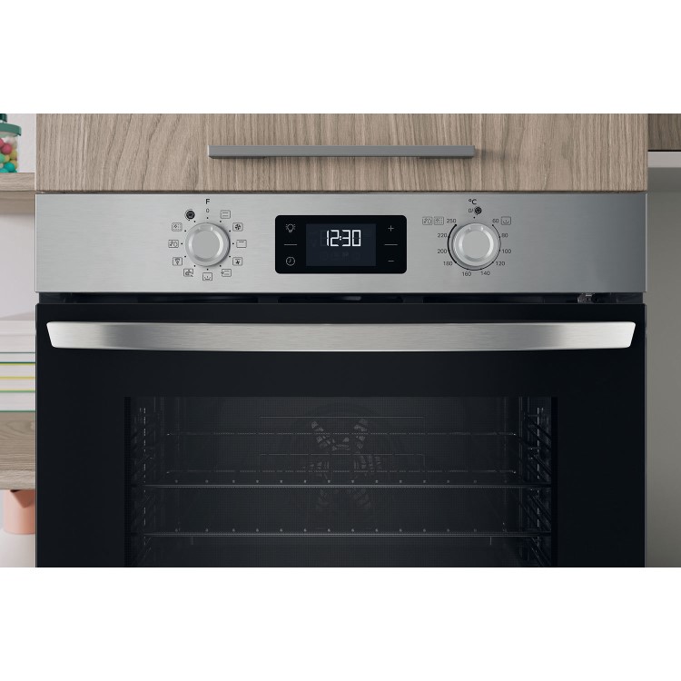 Indesit IO278P1XUK Turn&Go Electric Single Oven - Stainless Steel  