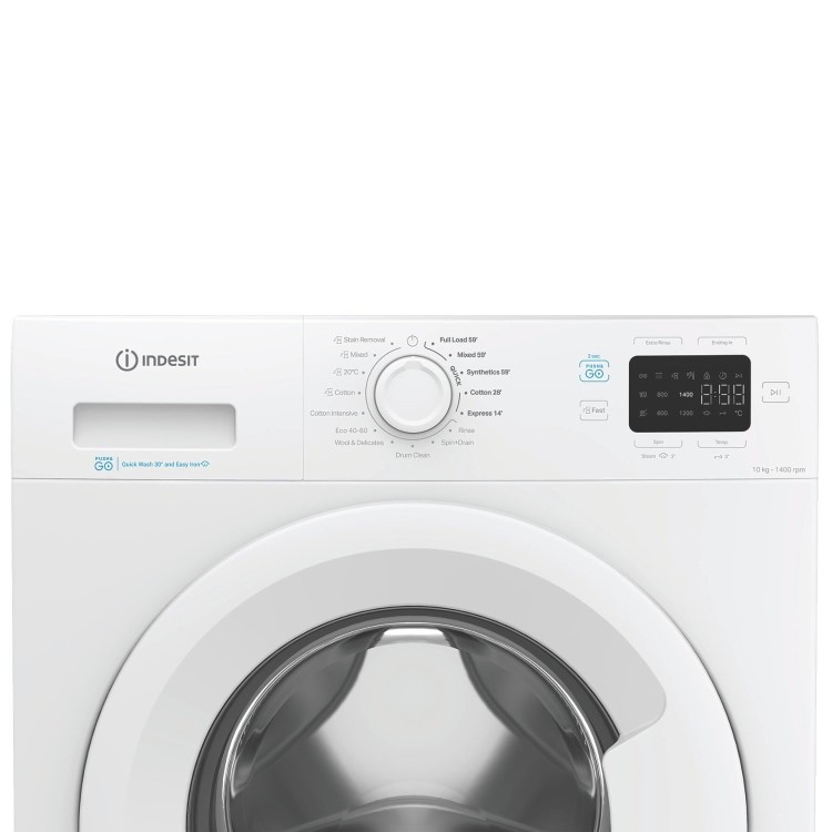 Indesit Push&Go 10kg 1400rpm Washing Machine - White