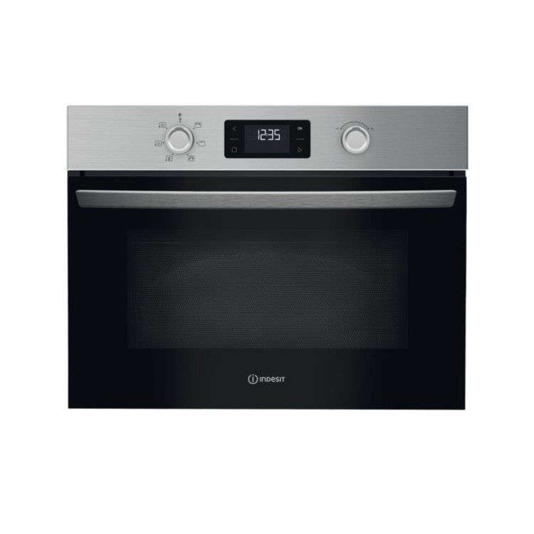 Refurbished Indesit Built-In Microwave & Grill - Stainless Steel