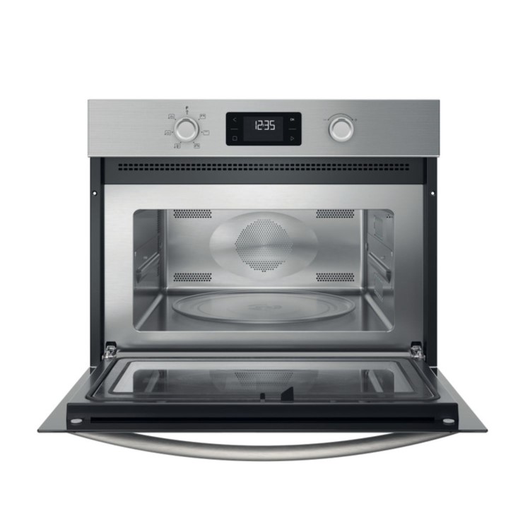 Refurbished Indesit Built-In Microwave & Grill - Stainless Steel