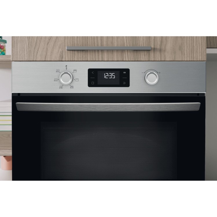 Refurbished Indesit Built-In Microwave & Grill - Stainless Steel