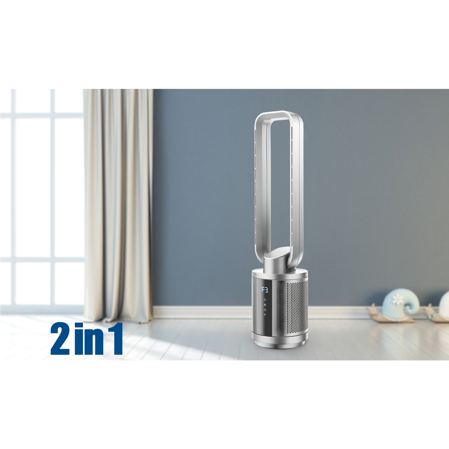 Quiet dual hepa air purifier and pure cool dc fan discount