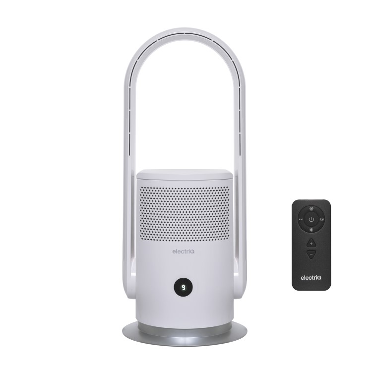 GRADE A1 - Quiet Pure Cool Bladeless HEPA & UV Purifying Tower Fan Smart WiFi Alexa RC Timer and Oscillation