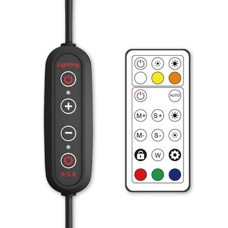 electriQ 10" RGB LED Ring Light with Floor Stand and Remote - electriQ