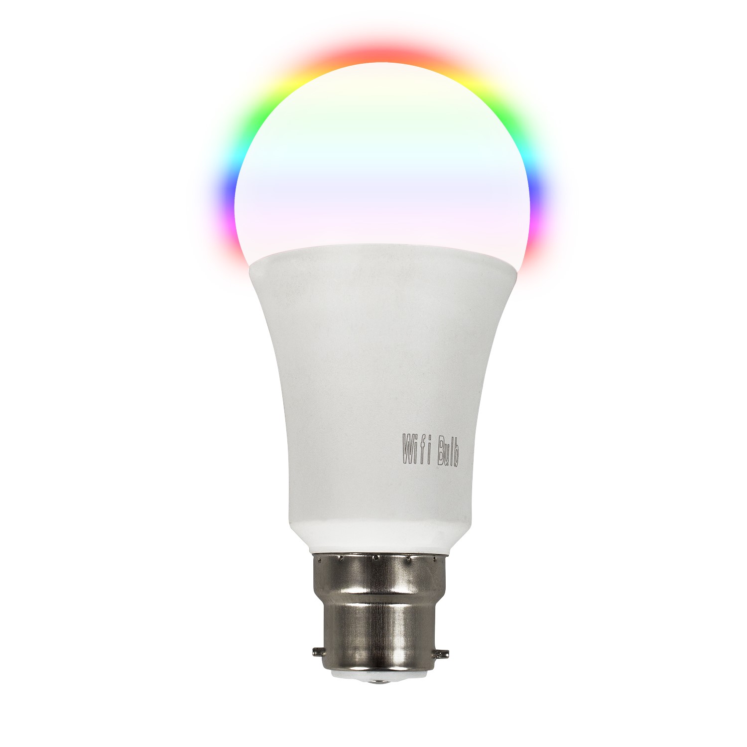 Smart colour Wifi LED Bulb, B22 bayonet, Dimmable - Alexa Google Home