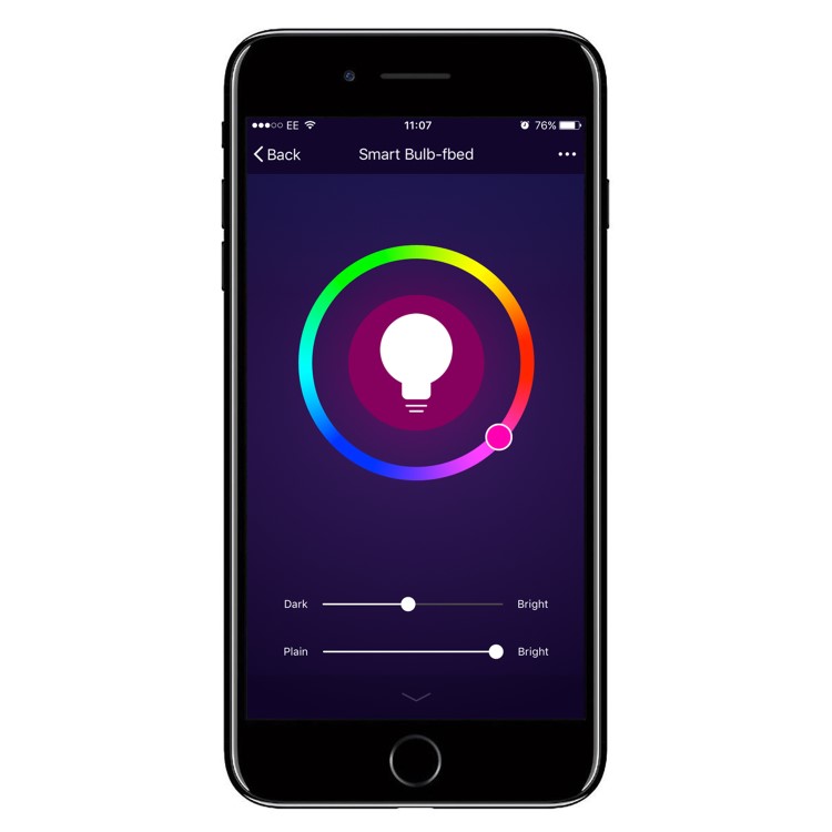 electriQ Smart Lighting Colour Wifi Bulb with E27 screw ending - Alexa & Google Home compatible - 5 Pack