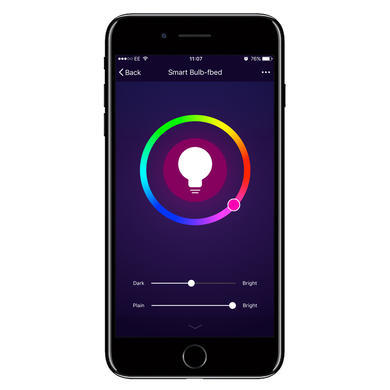 electriQ Smart Lighting Colour Wifi Bulb with E27 screw ending - Alexa & Google Home compatible - 5 Pack