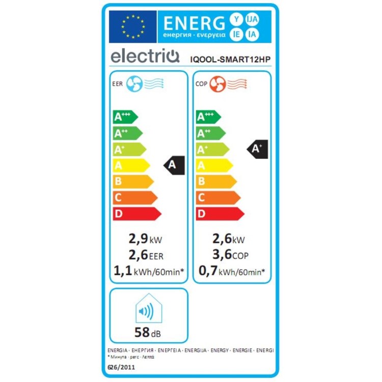 Refurbished electriQ iQool 10000 BTU Wall Mounted Smart Air Conditioner with Heat Pump - No Outdoor Unit Needed