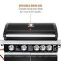 Boss Grill Alabama Elite - 4 Burner Gas BBQ Grill with Side Burner - Black