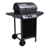 Refurbished Boss Grill Louisiana - 2 Burner Gas BBQ Grill with Side Burner - Black