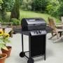 Refurbished Boss Grill Louisiana - 2 Burner Gas BBQ Grill with Side Burner - Black